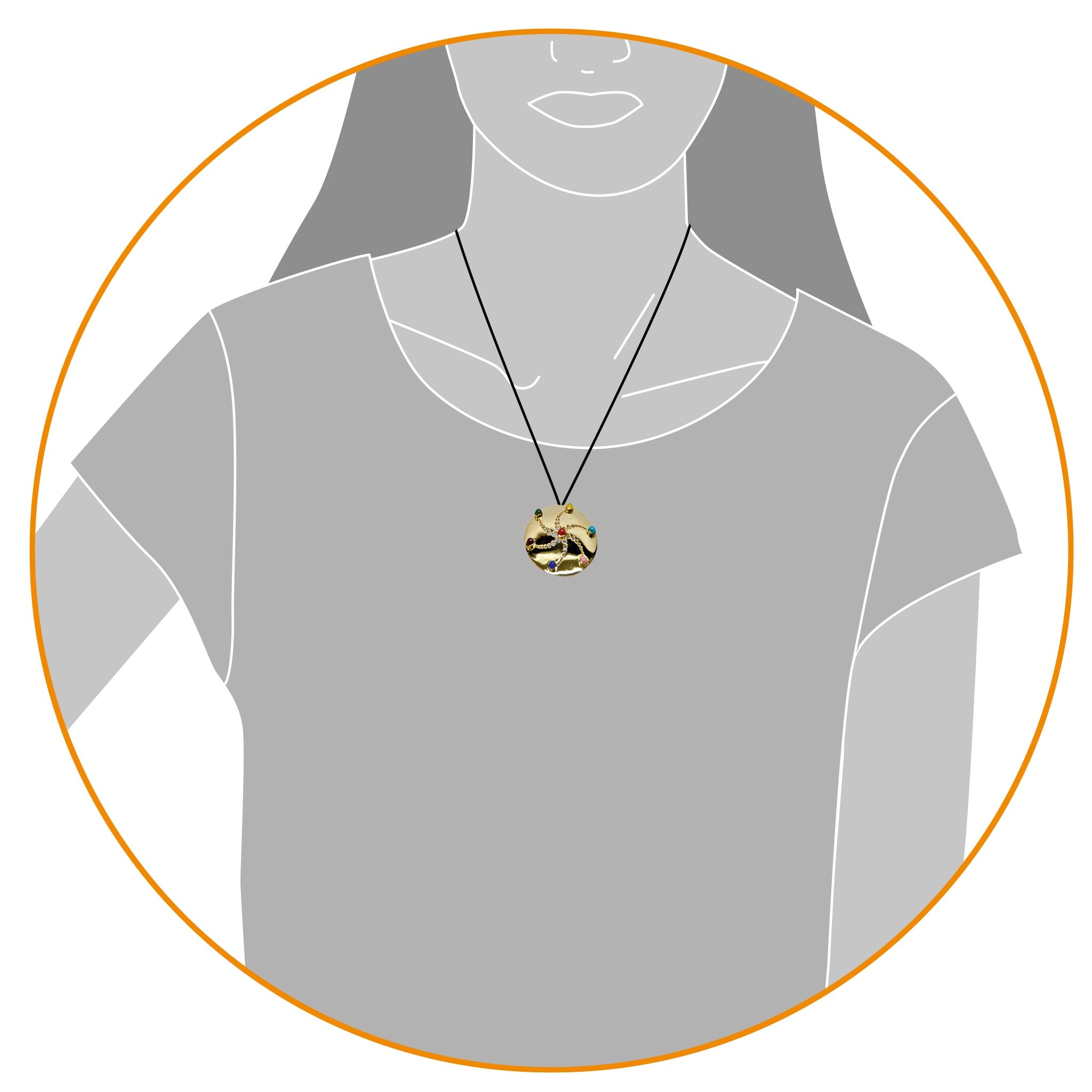 Silberamulett vergoldet