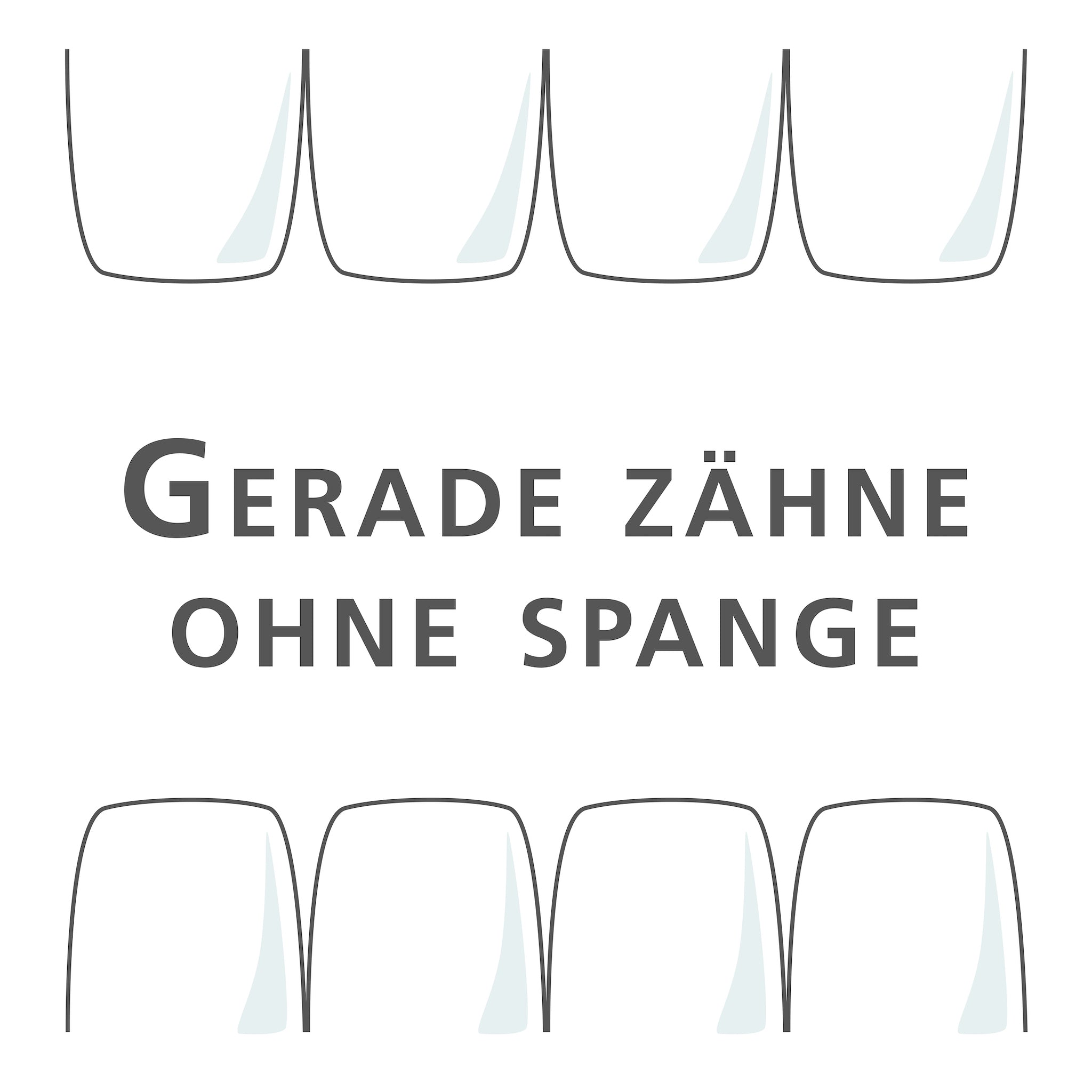 Gerade Zähne ohne Spange